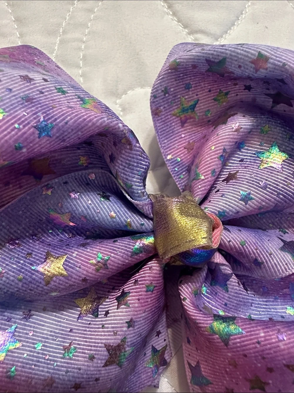 JoJo Siwa Rainbow Star, Purple Galaxy & Jewel Print Hair Bow Set